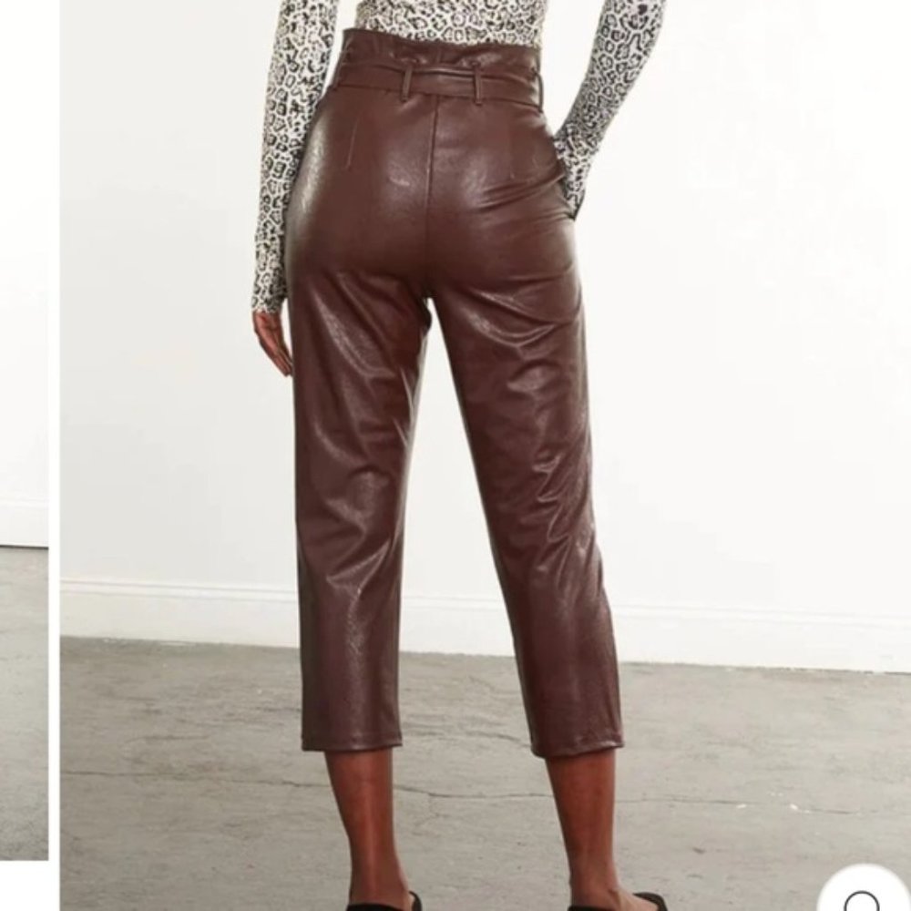 New Commando Faux Leather Paperbag Pants Size S - Picture 3 of 13